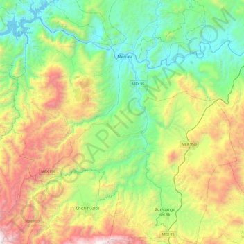 Eduardo Neri topographic map, elevation, terrain