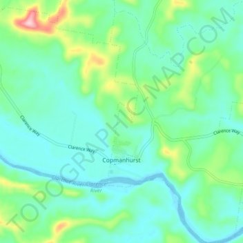 Copmanhurst topographic map, elevation, terrain