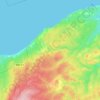 Paroisse de New Bandon topographic map, elevation, terrain
