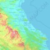 Hà Tĩnh Province topographic map, elevation, terrain