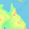 Queensland topographic map, elevation, terrain