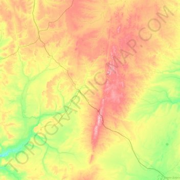 Мугалжарский район topographic map, elevation, terrain
