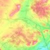 Almansa topographic map, elevation, terrain