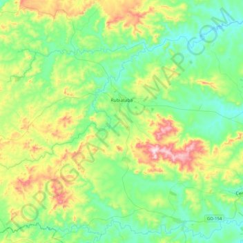 Rubiataba topographic map, elevation, terrain