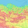 Pays basque topographic map, elevation, terrain