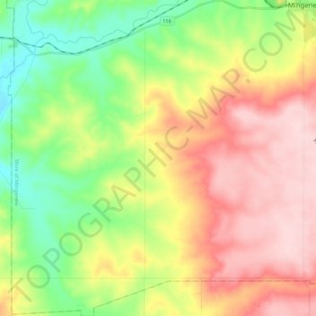 Mooriary topographic map, elevation, terrain
