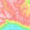 Quillacollo topographic map, elevation, terrain
