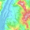 Cradoc topographic map, elevation, terrain