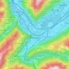 Martigny topographic map, elevation, terrain