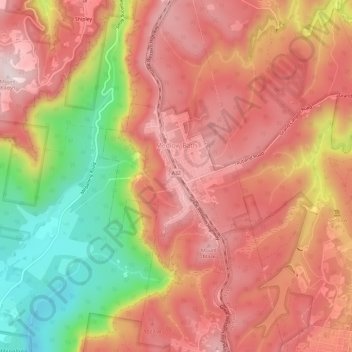 Medlow Bath topographic map, elevation, terrain