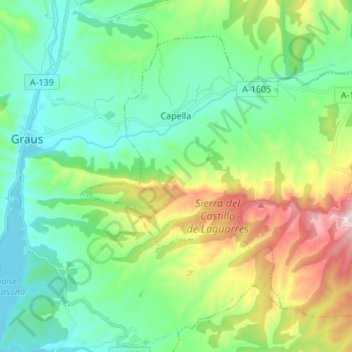 Capella topographic map, elevation, terrain