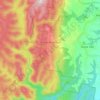 Bowen Mountain topographic map, elevation, terrain