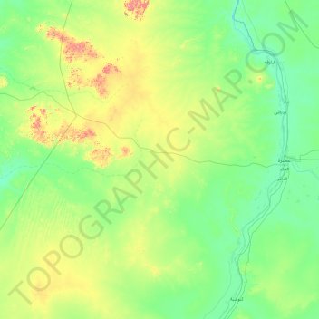 ad-Damir topographic map, elevation, terrain