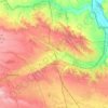 Azaila topographic map, elevation, terrain