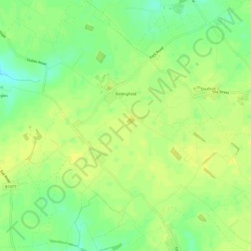 Bedingfield topographic map, elevation, terrain