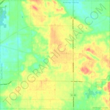 Bainbridge Township topographic map, elevation, terrain