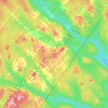 Saint-Pamphile topographic map, elevation, terrain