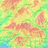 Brecon Beacons topographic map, elevation, terrain