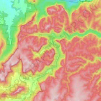 Newnes topographic map, elevation, terrain