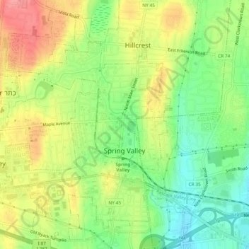 Village of Spring Valley topographic map, elevation, terrain