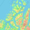 Tromsø topographic map, elevation, terrain