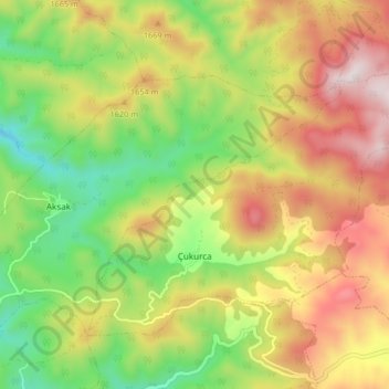 Çukurca Mahallesi topographic map, elevation, terrain
