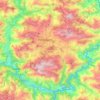 Pithoragarh topographic map, elevation, terrain