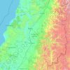 Maule Region topographic map, elevation, terrain