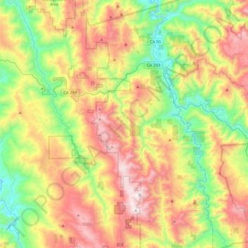 Willow Creek topographic map, elevation, terrain