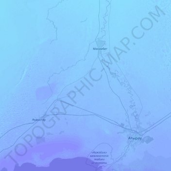 Баксайский сельский округ topographic map, elevation, terrain