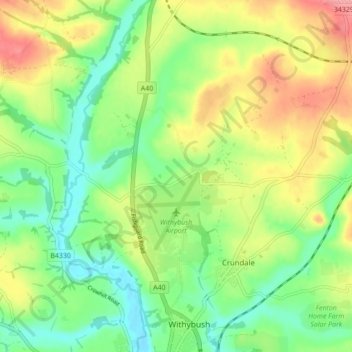 Rudbaxton topographic map, elevation, terrain