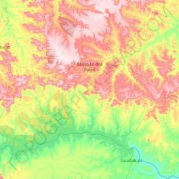 São João dos Patos topographic map, elevation, terrain