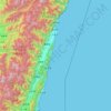 Hualien topographic map, elevation, terrain