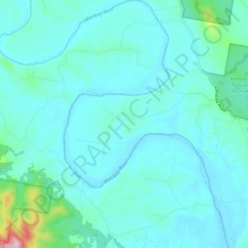 Turners Flat topographic map, elevation, terrain