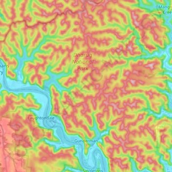 Gunderman topographic map, elevation, terrain