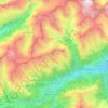 Disentis/Mustér topographic map, elevation, terrain