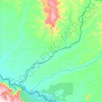 Cabixi topographic map, elevation, terrain
