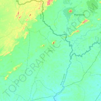 Panta topographic map, elevation, terrain