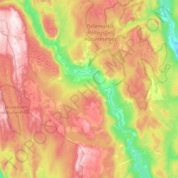Rollag topographic map, elevation, terrain