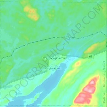 McGarry Township topographic map, elevation, terrain