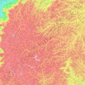 Garrafão topographic map, elevation, terrain
