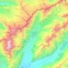 Tasman Glacier topographic map, elevation, terrain