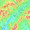 District of Trenčín topographic map, elevation, terrain