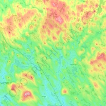 Killinkere topographic map, elevation, terrain