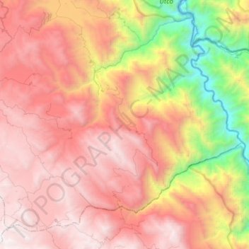 Oxamarca topographic map, elevation, terrain