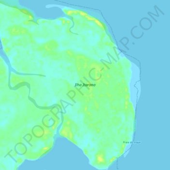 Ilha Itarana topographic map, elevation, terrain