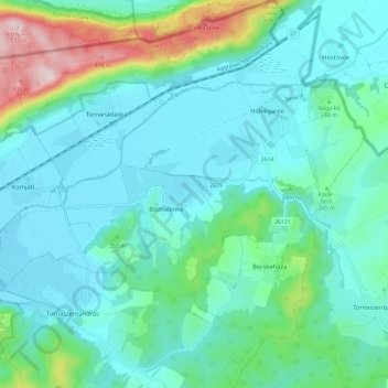 3768 topographic map, elevation, terrain