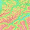 Lechtaler Alpen topographic map, elevation, terrain