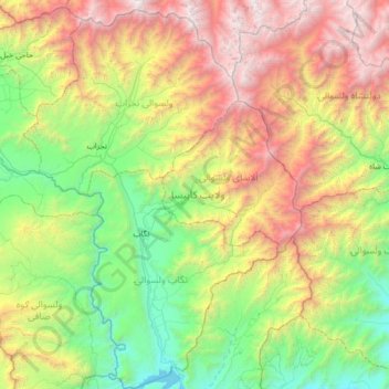 Kapisa Province topographic map, elevation, terrain