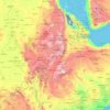 Ethiopia topographic map, elevation, terrain